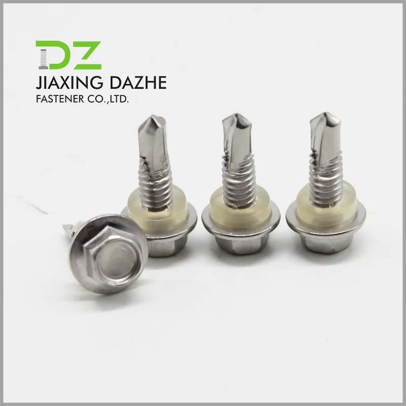 Hex Head Self Drilling Screw na May Plastic Washer