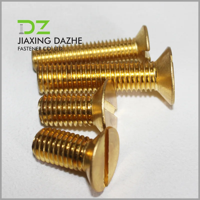Brass Flat Head Machine Screw